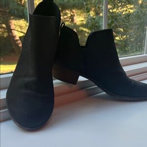 BP Black Leather Ankle Booties Size 7